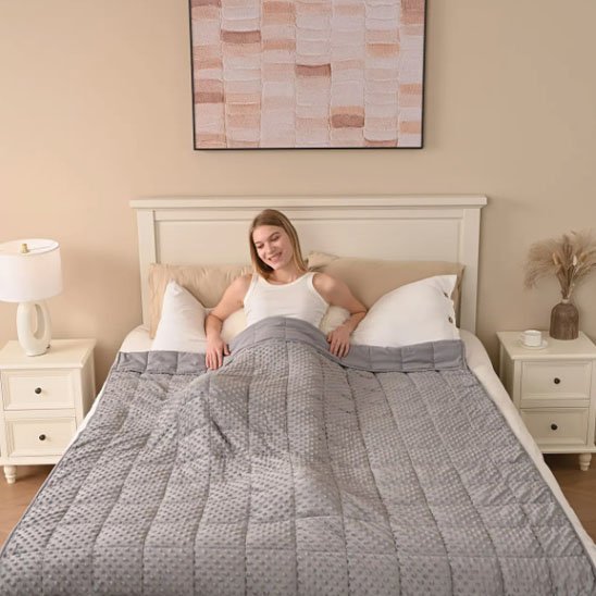Couverture lestée adulte | SommeilProfond pour un sommeil réparateur - Lit Paradis